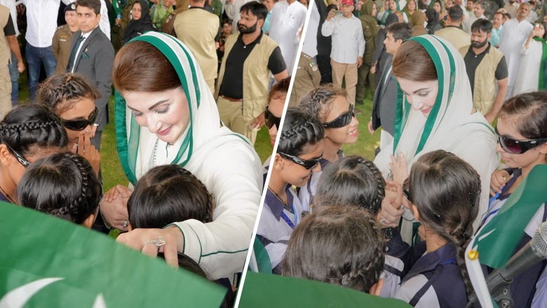 CM Maryam celebrates Independence Day with blind children