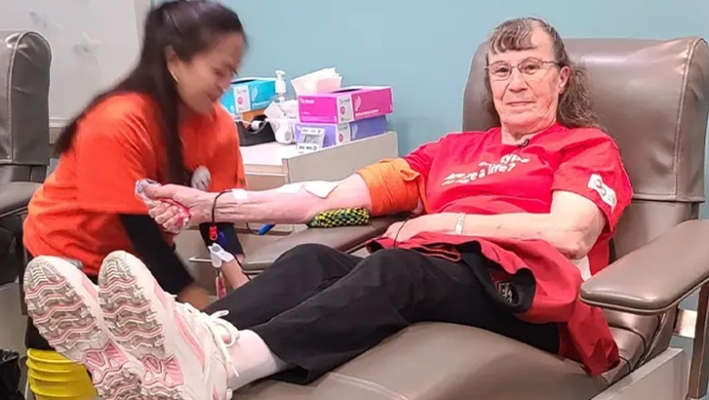 Canada woman sets Guinness World Record after donating 203 pints of blood throughout her life