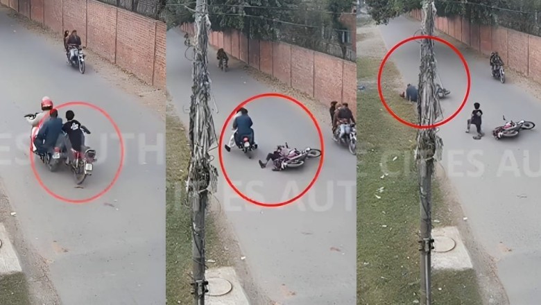VIDEO: Underage biker hits another motorcyclist in Lahore