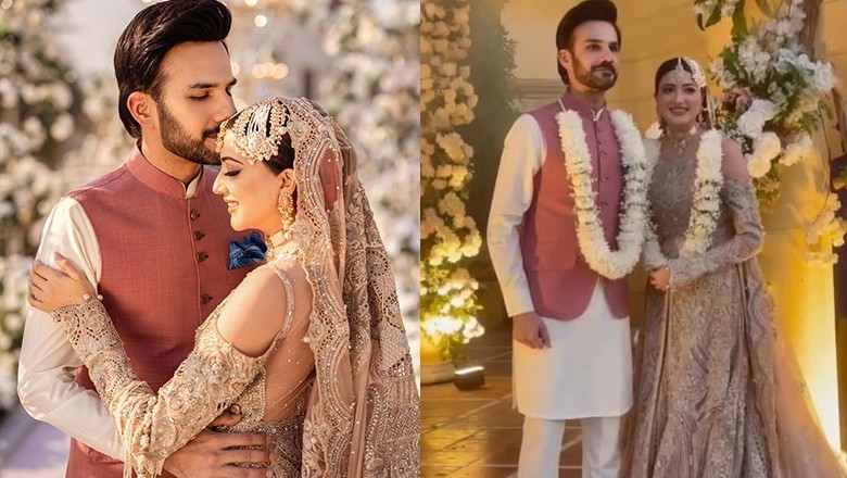 Video: Aymen Saleem ties the knot with Kamran Malik