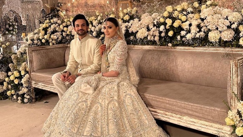 Netizens express disapproval as Aymen Saleem chooses Indian designer's Lehenga for her wedding