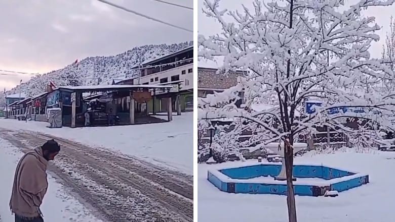 WATCH: Fascinating scenes of snowfall in Balochistan's Ziarat
