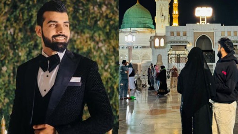 Shadab, wife celebrate first wedding anniversary in Madinah