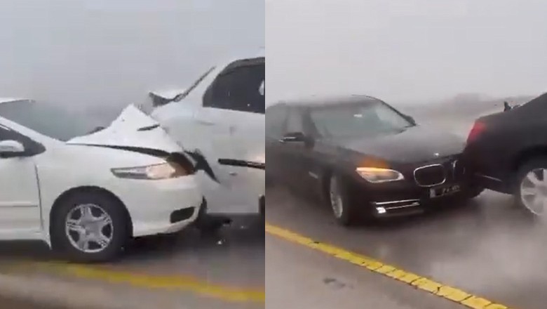 Dozens of vehicles collide on motorway in Punjab