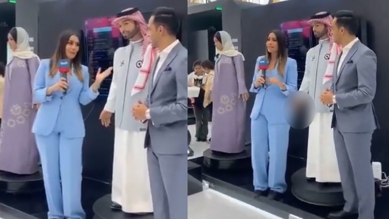 Video of Saudi Arabia's first male robot harassing woman reporter sparks controversy