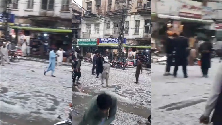 WATCH: Torrential rain, hailstorm batter Peshawar