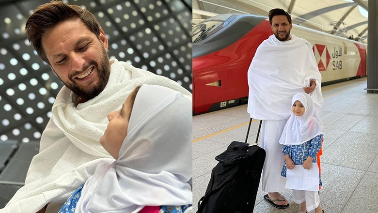 Shahid Afridi shares pictures with daughter from Umrah journey