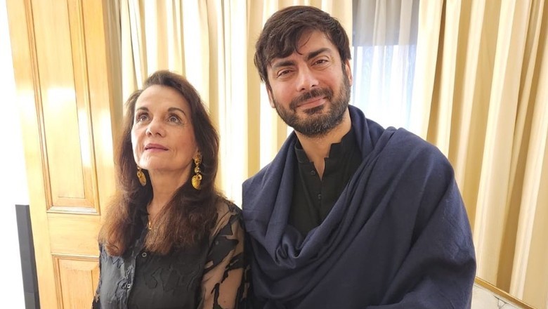 Fawad Khan poses for a picture with Bollywood veteran Mumtaz