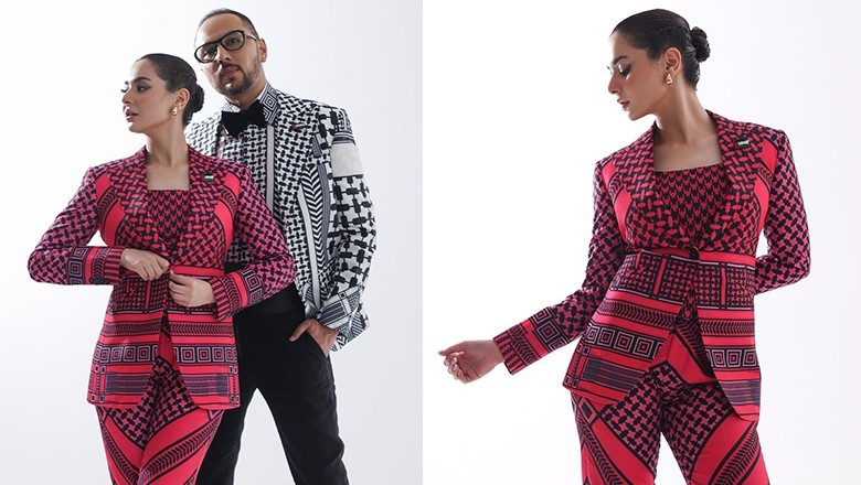 Hania Aamir wears Keffiyeh-printed suit to show support for Palestine
