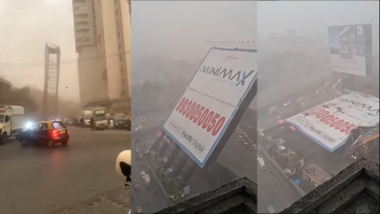 VIDEO: Dust storm, rain lash Mumbai, dozens injured as hoarding collapses