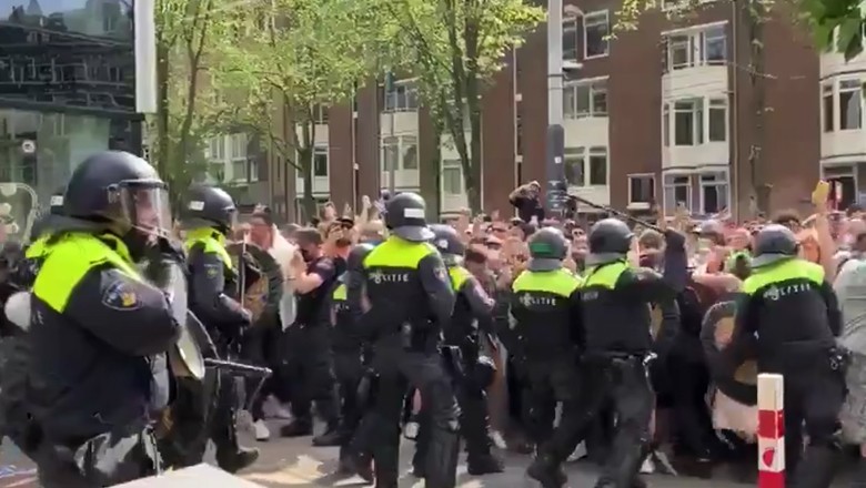 WATCH: Dutch police baton-charge pro-Palestine protesters at Amsterdam university