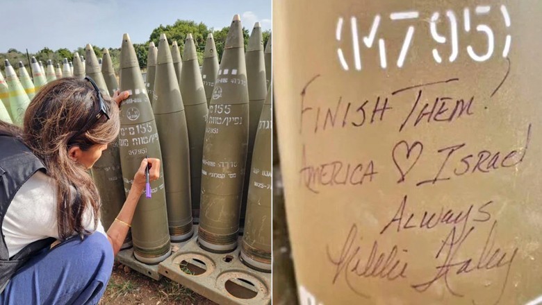 Ex-US envoy to UN Nikki Haley writes "finish them" on Israeli bomb bound for Gaza