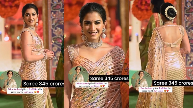 Nita Ambani gifts Radhika Merchant a saree worth 345 crores