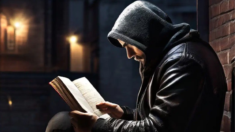 Italian burglar caught red handed while reading book in middle of house robbery