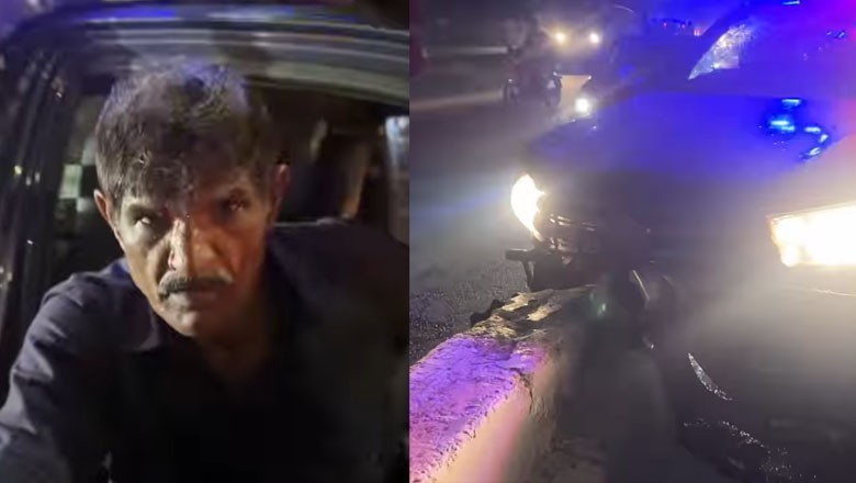 Drunk cop crashes police mobile van into footpath in Karachi