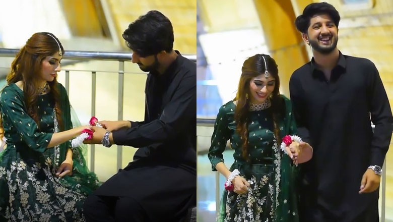 Dania Shah's green lehenga video with 'mystery man' sparks divorce rumours with Hakeem