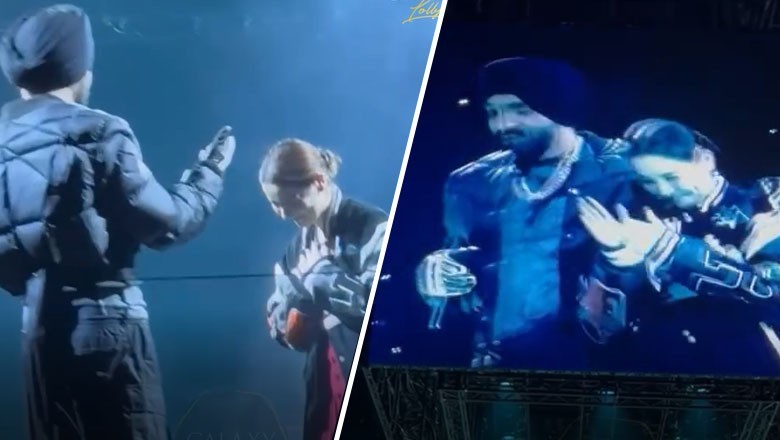 Diljit Dosanjh invites Hania Aamir on stage during his London concert