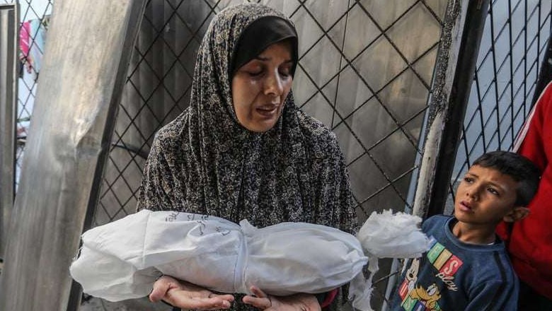 Several Palestinian children killed as Israel bombs 'oxygen station' at Gaza hospital