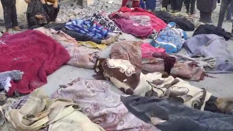 Chilling scenes of massacre after Israeli strike on residential building kills 93 Palestinians in Gaza