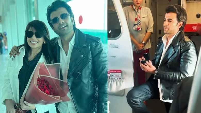 Umer Aalam proposes his girlfriend during flight