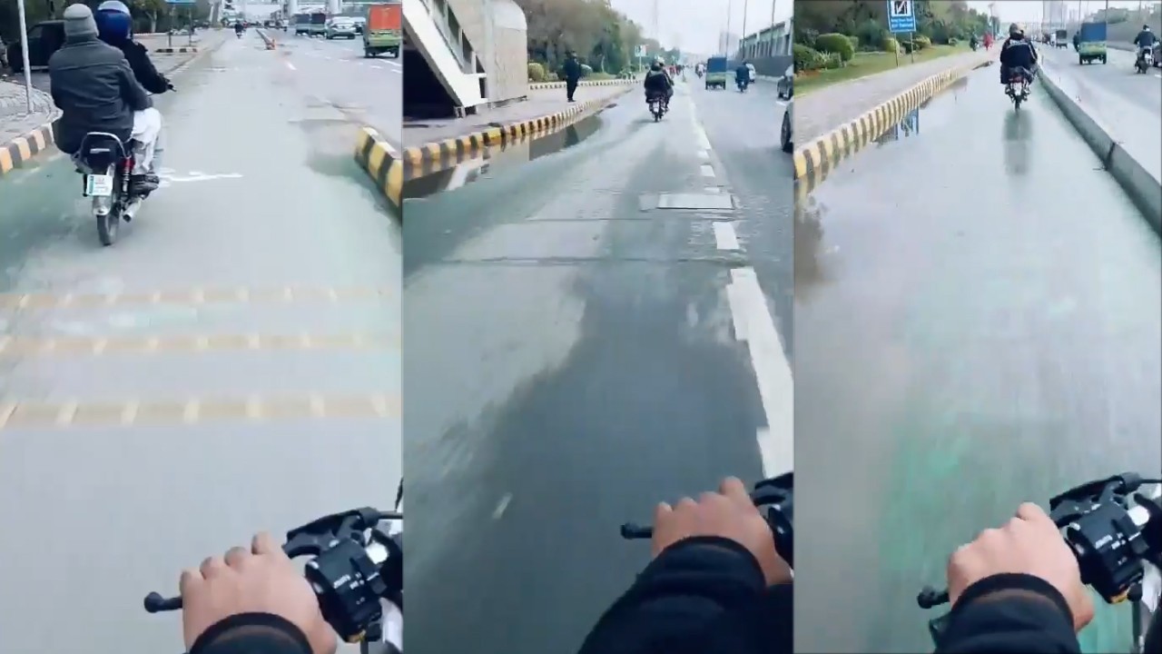 Millions wasted as Lahore’s bike lane paint fades after first rain