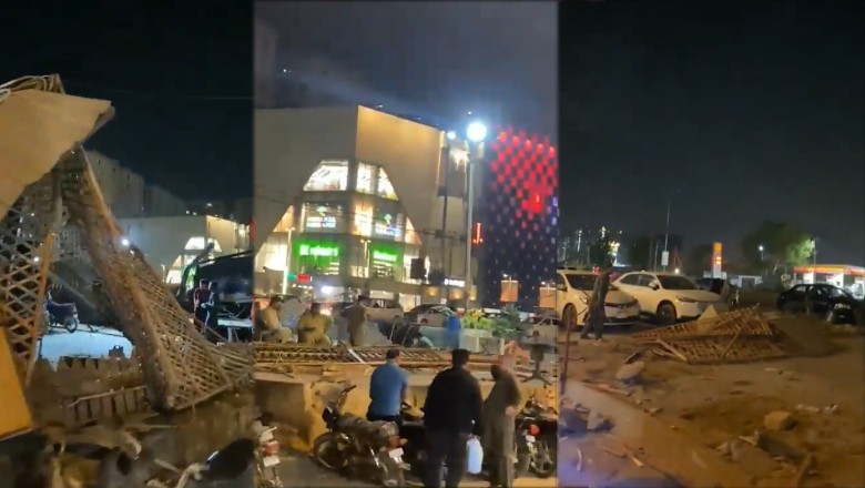 Restaurants razed opposite Karachi’s Millennium Mall during anti-encroachment drive