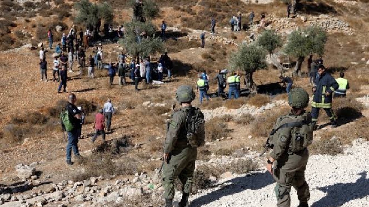 Israeli settlers bulldoze Palestinians' farmland in occupied West Bank