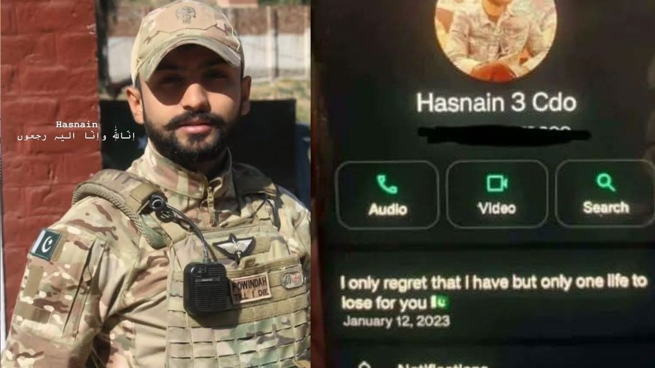 Captain Hasnain Akhtar’s WhatsApp bio goes viral after his martyrdom
