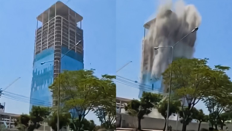 Skyscrapers crumble in Bangkok after strong tremors