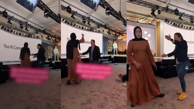 Microsoft employee protests against Israeli aggression in Palestine during 50th anniversary celebration