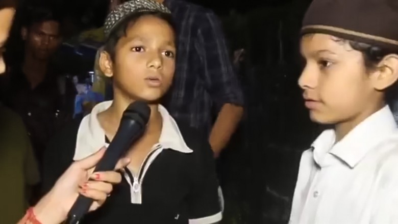 WATCH: Indian journalist forces Muslim child to answer questions on Pakistan, Gaza and Hindus