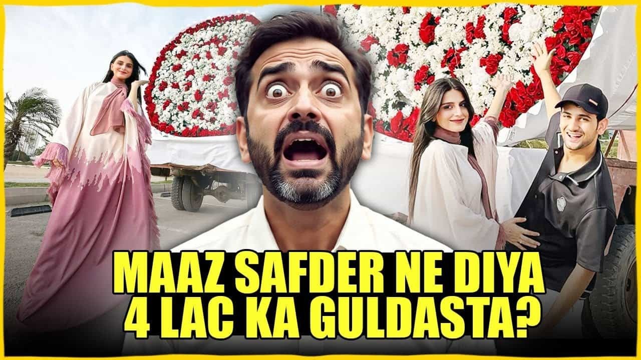 Maaz Safdar Gives Wife BIGGEST Bouquet in Pakistan Ever!