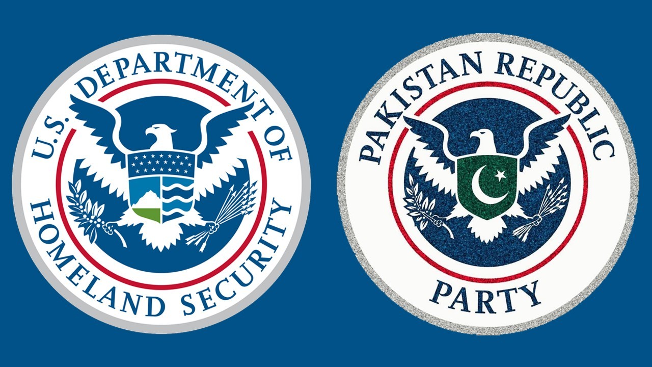 Netizens think Reham Khan’s party logo is ‘copy-paste’ of US homeland security emblem