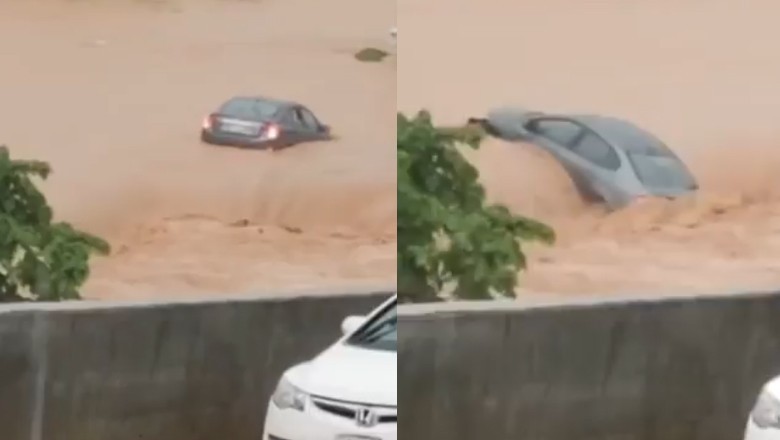 Father and daughter still missing 24 hours after Islamabad flood swept away car