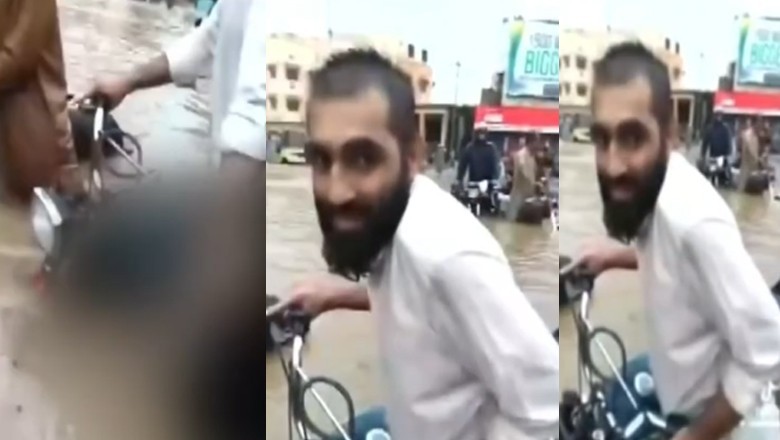 Karachi man filmed harassing woman amidst rain chaos