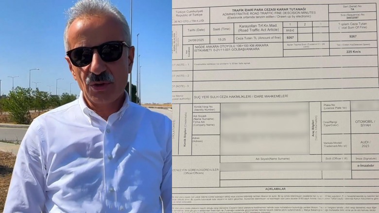 Turkiye’s transport minister fined after posting video of driving at 225 km/h