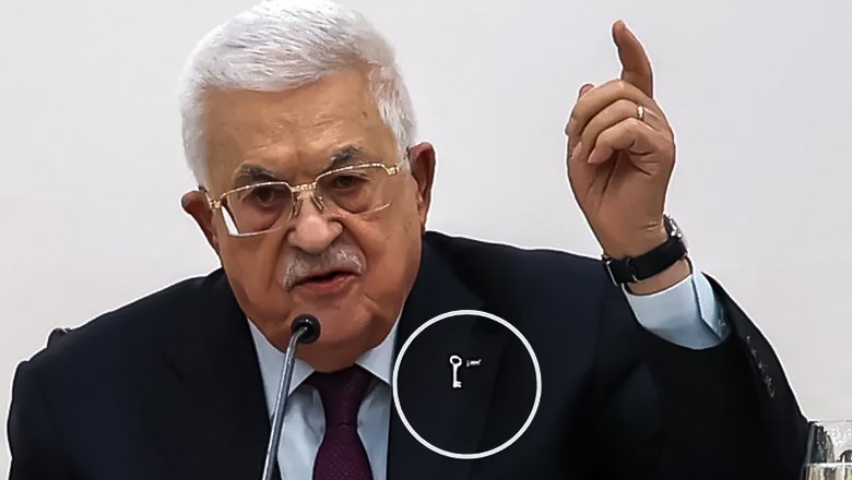 Tiny key pin on Palestinian president's suit at UN angers Israel