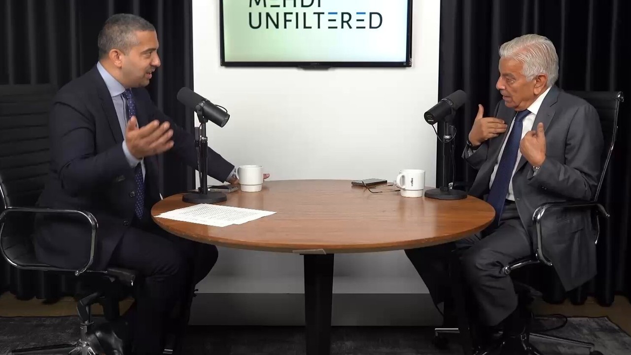 Mehdi Hasan grills Khawaja Asif over claims against Imran Khan