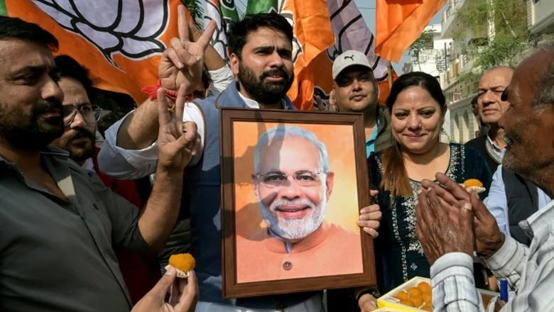 Modi celebrates 'resounding' victory for BJP and allies in Bihar election