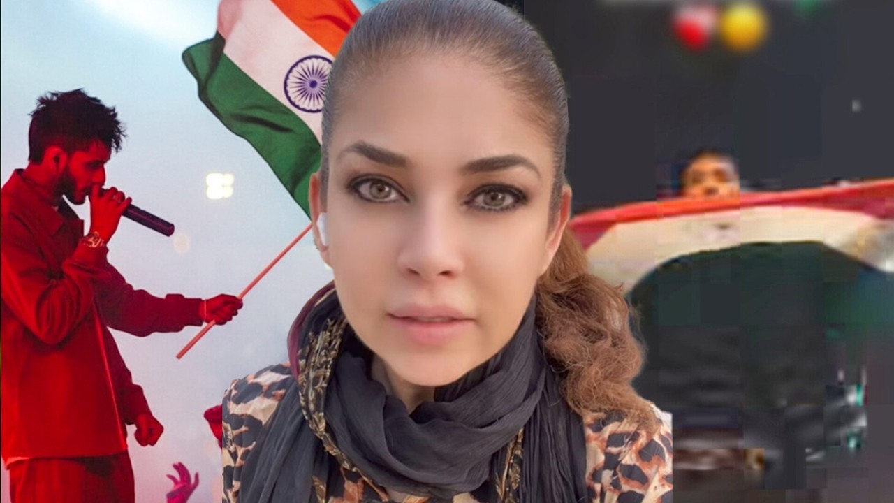 “Shame on You:” Mishi Khan slams Talha Anjum for waving Indian fag